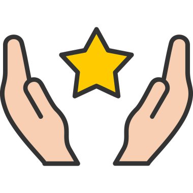 yıldız web simgesi basit illüstrasyon 