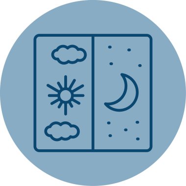 Dağdaki gece sahnesinin vektör illüstrasyonu 