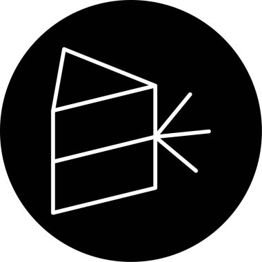 Prizma. Web simgesi basit illüstrasyon                 