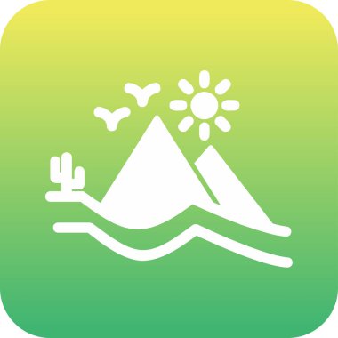 Dune simgesi çizgi vektör çizimi 