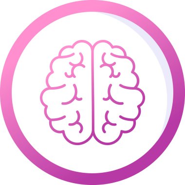 Beyin. Web simgesi basit illüstrasyon 
