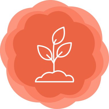 Bitki. Web simgesi basit illüstrasyon 