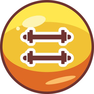 Ağırlıklandırılmış çubuk simgesi web basit illüstrasyon