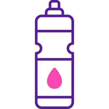 Su şişesi. Web simgesi basit illüstrasyon