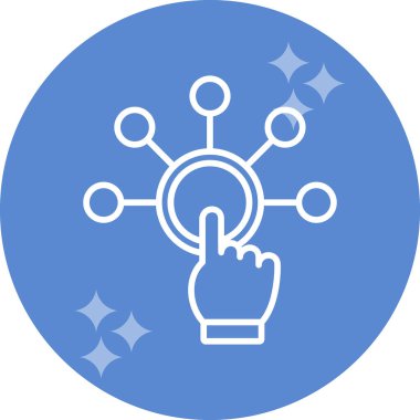 Etkileşimli web simgesi vektör illüstrasyonu