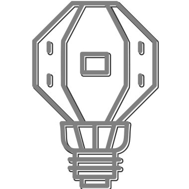Ampul simgesi, basit vektör illüstrasyonu 