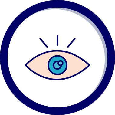 Göz. Web simgesi basit illüstrasyon 