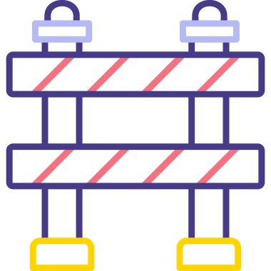 Trafik Bariyeri vektör tasarım şablonu        