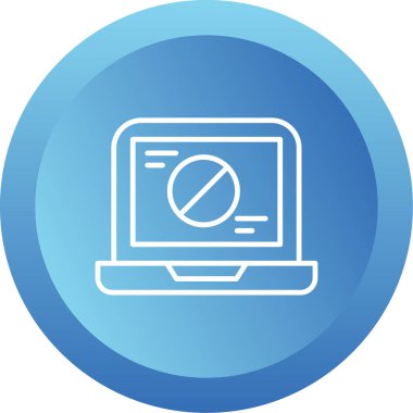 Bilgisayar. Web simgesi basit illüstrasyon