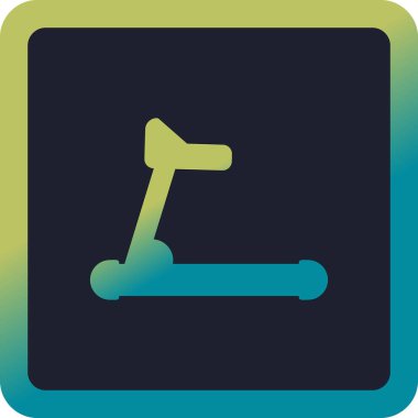 koşu bandı web simgesi, vektör çizim 