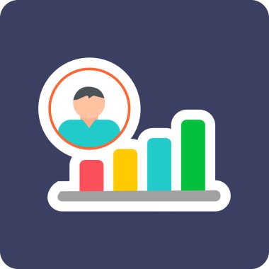 Kariyer Tanıtımı web simgesi vektör illüstrasyonu