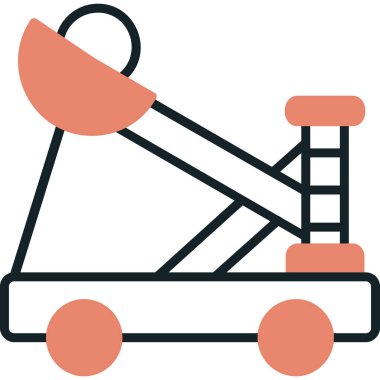 Mancınık. Web simgesi basit illüstrasyon              