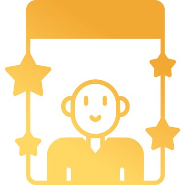 Sosyal medya etki simgesi, vektör illüstrasyonu basit tasarım