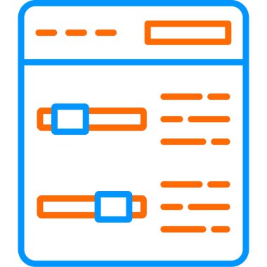Web Ayarları. Web simgesi basit tasarım              