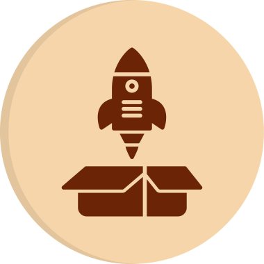 Fırlatılıyor. Web simgesi basit illüstrasyon