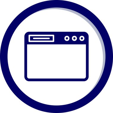 Tarayıcı. Web simgesi vektör illüstrasyonu