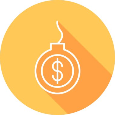 Borç Ağı simgesi basit illüstrasyon 