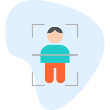 Vücut Tarama Web simgesi, vektör illüstrasyonu