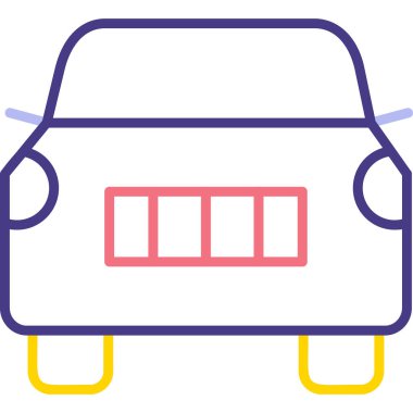 araba web simgesi basit illüstrasyon 