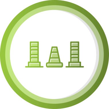 Bollard web simgesi vektör illüstrasyonu