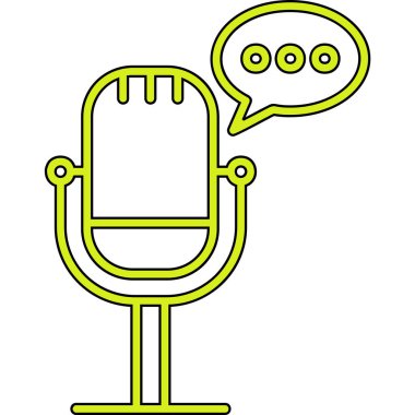 sohbet Podcast vektör illüstrasyonu