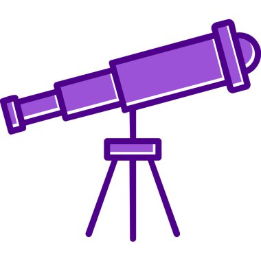 Teleskop. Web simgesi basit illüstrasyon