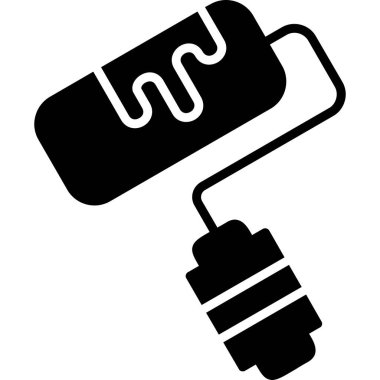  Boya silindiri. Web simgesi basit illüstrasyon