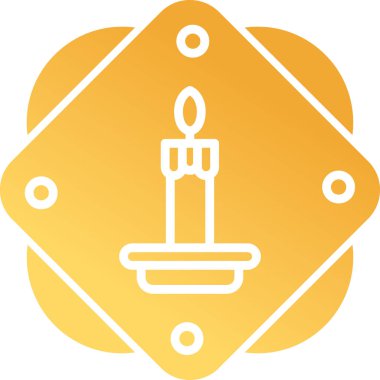 Bir mum ağ simgesinin vektör illüstrasyonu 