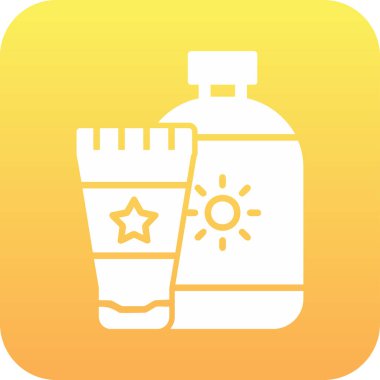 Güneş kremi modern simgesinin vektör illüstrasyonu               