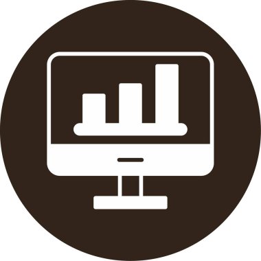 Analiz web simgesi, vektör illüstrasyonu