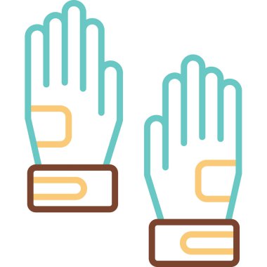 Eldiven simgesi, vektör illüstrasyonu basit tasarım