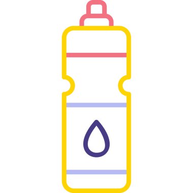 Su şişesi. Web simgesi basit illüstrasyon