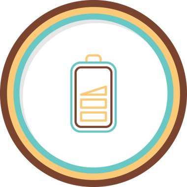 düşük pil web simgesi, vektör çizim
