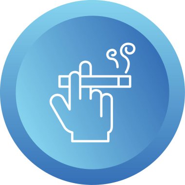 Sigara içme simgesi, vektör illüstrasyonu basit tasarım