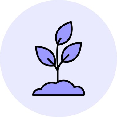 Bitki. Web simgesi basit illüstrasyon 