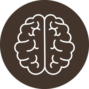 Beyin. Web simgesi basit illüstrasyon 