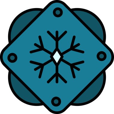 Kar tanesi. Web simgesi basit illüstrasyon 