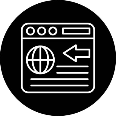 Web sayfası simgesi. vektör illüstrasyonu