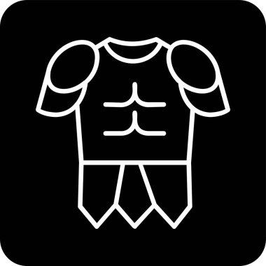 Zırh simgesi, vektör illüstrasyonu basit tasarım