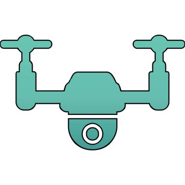 Drone simgesi vektör illüstrasyon tasarımı