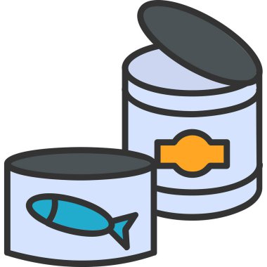 Konserve yemek ikonu. Web için basit illüstrasyon simgesi