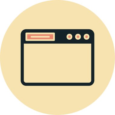 Tarayıcı. Web simgesi vektör illüstrasyonu