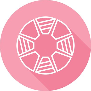 Donut Çizelgesi simgesinin vektör çizimi 