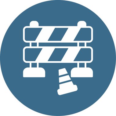 Trafik Bariyeri vektör tasarım şablonu        