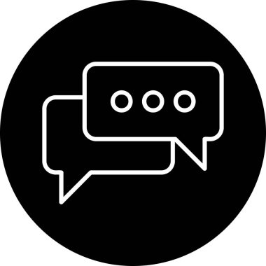 Sohbet baloncukları simgesi, vektör illüstrasyonu basit tasarım