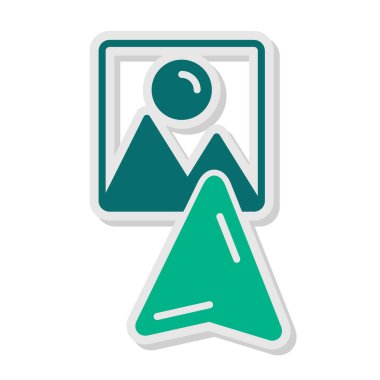 Görüntü web simgesi. Vektör çizim  