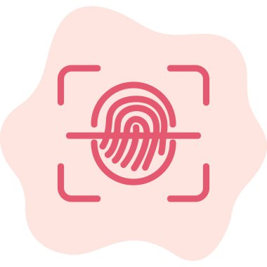 Parmak Tarayıcı Web simgesi, vektör illüstrasyonu