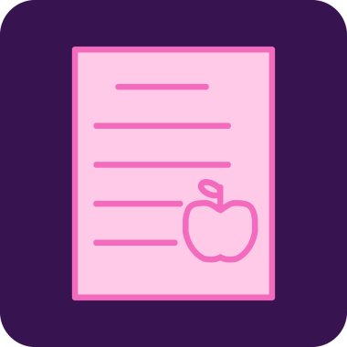 Diyet planı simgesi, vektör illüstrasyonu basit tasarım