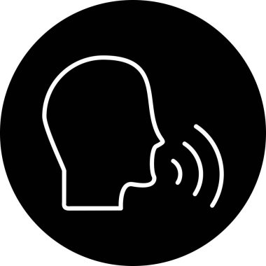 Konuşan Web simgesi vektör illüstrasyonu