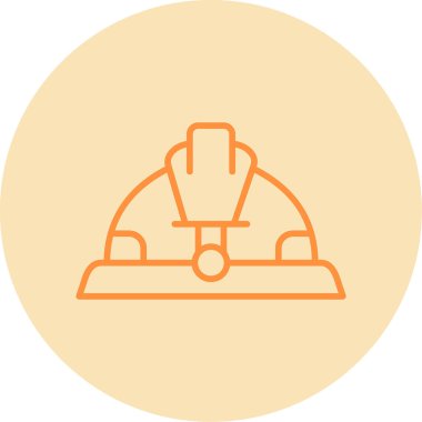 Güvenlik Miğferi Web simgesi, vektör illüstrasyonu